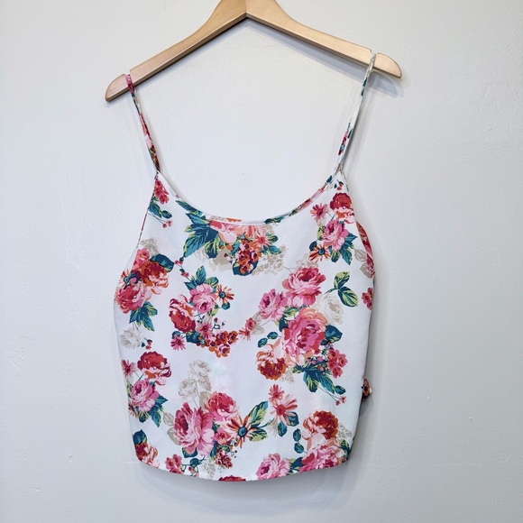 Ambiance Apperal | Floral Cami Tank Top Lightweight Open Back Pullover Camisole - Picture 2 of 11